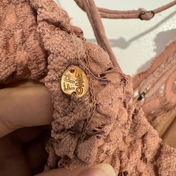 Free People Pink Lace Mini Dress - Picture 9 of 9